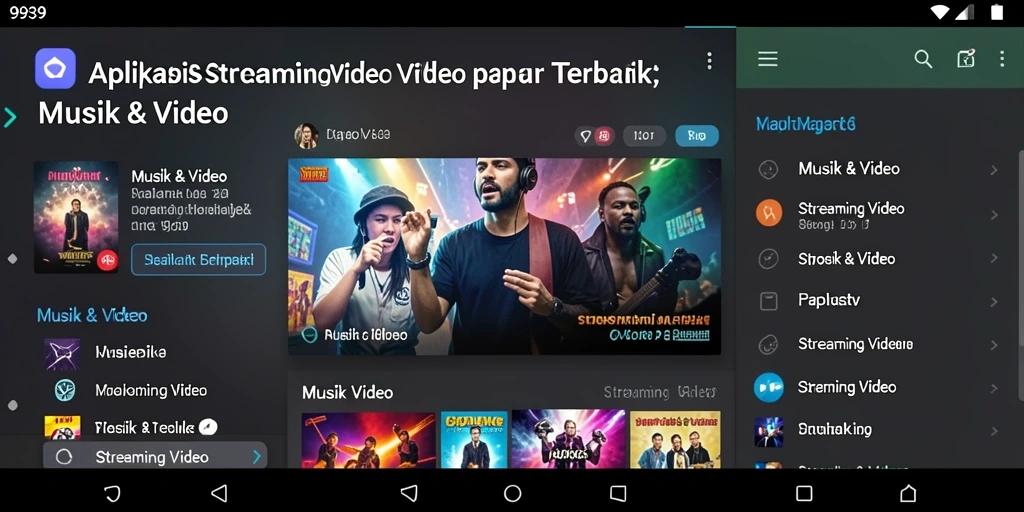 Tampilan antarmuka aplikasi Streaming Video 9939 yang menarik dan user-friendly.
