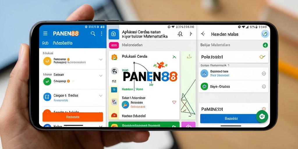 Antarmuka pengguna <strong>PANEN88</strong> yang interaktif untuk belajar matematika.