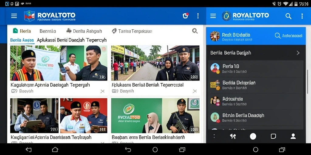 Antarmuka aplikasi ROYALTOTO yang menarik dan informatif.