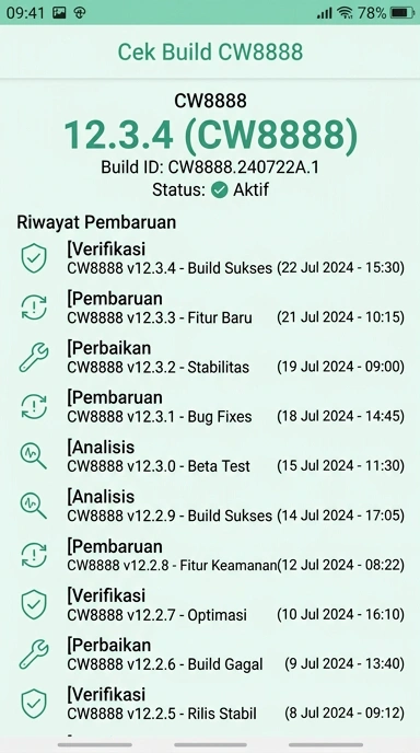 Riwayat versi cw8888 untuk pengguna Android
